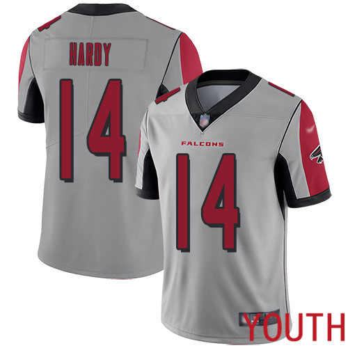Atlanta Falcons Limited Silver Youth Justin Hardy Jersey NFL Football #14 Inverted Legend